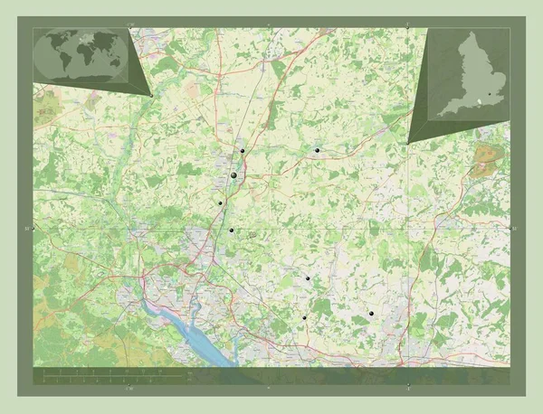 Winchester Distrito Metropolitano Inglaterra Gran Bretaña Open Street Map Ubicaciones —  Fotos de Stock