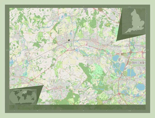 Windsor Maidenhead Distretto Metropolitano Dell Inghilterra Gran Bretagna Mappa Stradale — Foto Stock