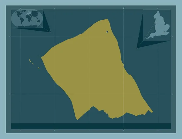 Wirral Μητροπολιτική Περιφέρεια Αγγλίας Μεγάλης Βρετανίας Ατόφιο Χρώμα Γωνιακοί Χάρτες — Φωτογραφία Αρχείου