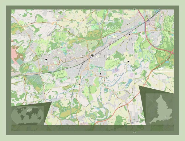 Woking Non Metropolitan District England Great Britain Open Street Map — Stock Photo, Image