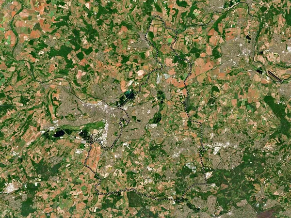Wokingham 英格兰的统一权威 大不列颠 低分辨率卫星地图 — 图库照片