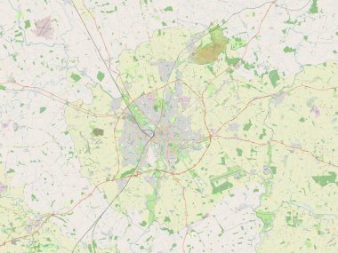 York, İngiltere 'nin üniter otoritesi - Büyük Britanya. Açık Sokak Haritası