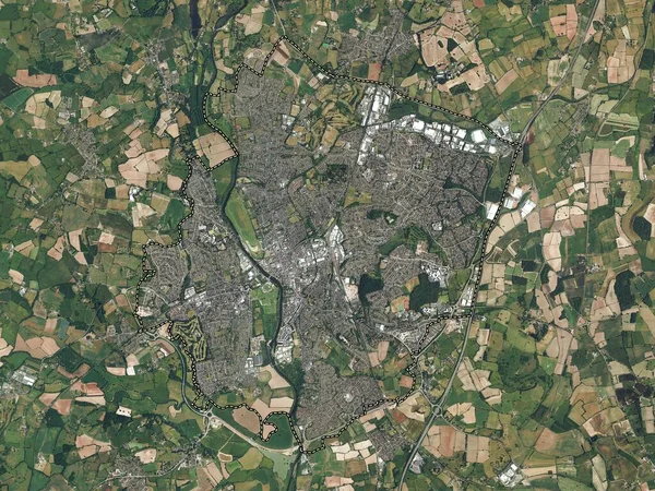 Worcester Condado Administrativo Inglaterra Gran Bretaña Mapa Satélite Alta Resolución —  Fotos de Stock