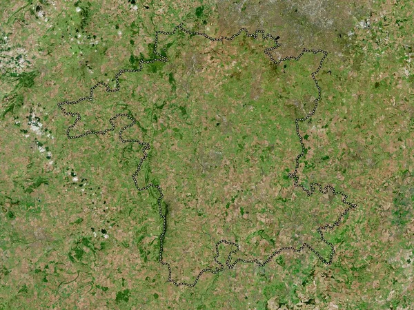 Worcestershire Verwaltungsbezirk Von England Großbritannien Hochauflösende Satellitenkarte — Stockfoto