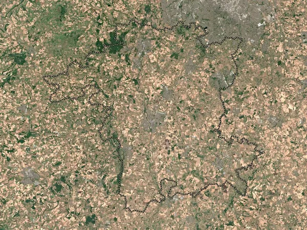 Worcestershire Verwaltungsbezirk Von England Großbritannien Satellitenkarte Mit Niedriger Auflösung — Stockfoto