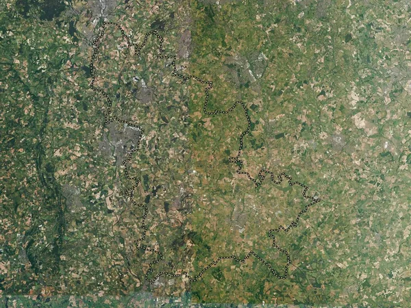 Wychavon Distrito Não Metropolitano Inglaterra Grã Bretanha Mapa Satélite Alta — Fotografia de Stock