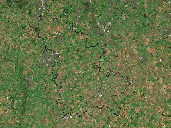Wychavon Distrito Metropolitano Inglaterra Gran Bretaña Mapa Satelital Baja Resolución —  Fotos de Stock