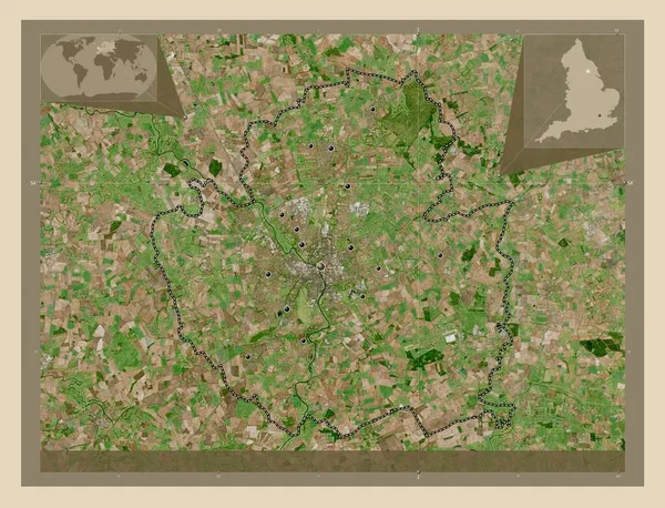 York Anglia Egységes Hatósága Nagy Britannia Nagy Felbontású Műholdas Térkép — Stock Fotó