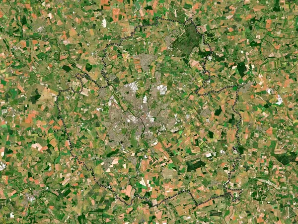 York Unitaire Autoriteit Van Engeland Groot Brittannië Satellietkaart Met Lage — Stockfoto