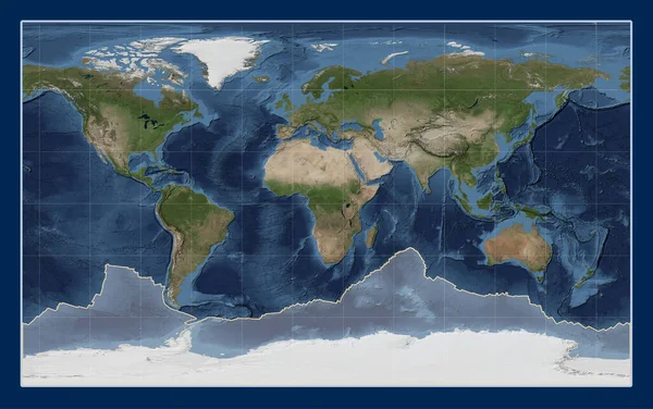 Antarktis Tektoniska Platta Blue Marble Satellitkarta Compact Miller Projektion Centrerad — Stockfoto