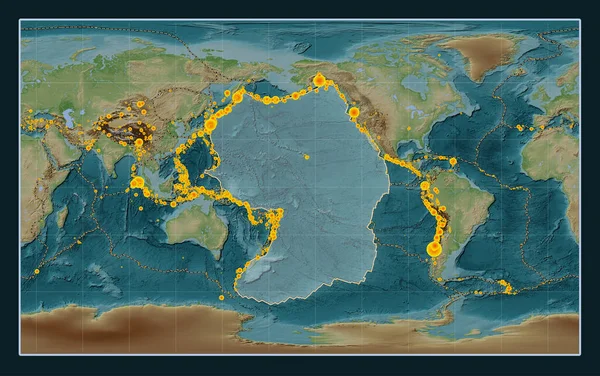 Tektonický Štítek Mapě Výšky Stylu Wiki Projekci Compact Miller Středem — Stock fotografie