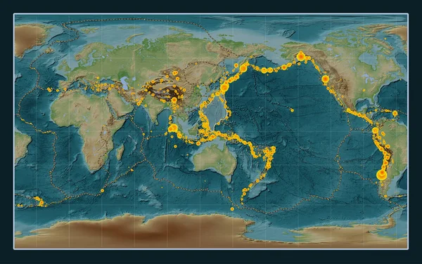 Plaque Tectonique Mer Des Philippines Sur Carte Altitude Style Wiki — Photo
