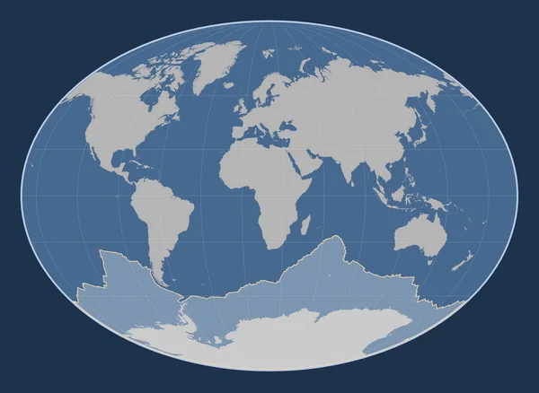 Die Antarktische Tektonische Platte Auf Der Karte Fester Konturen Der — Stockfoto