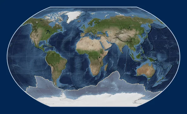 Antarctica Tektonische Plaat Blue Marble Satelliet Kaart Kavrayskiy Vii Projectie — Stockfoto