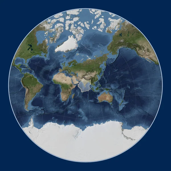 Indische Tektonische Platte Auf Der Blue Marble Satellitenkarte Der Lagrange — Stockfoto
