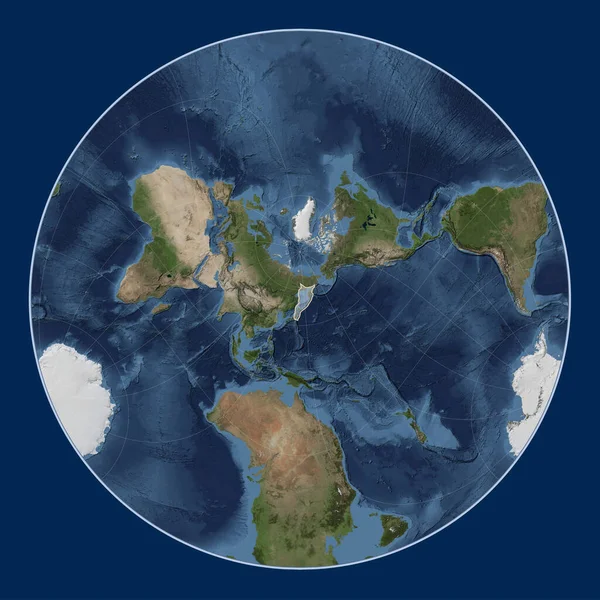 Okhotsk Tektonische Platte Auf Der Blue Marble Satellitenkarte Der Lagrange — Stockfoto