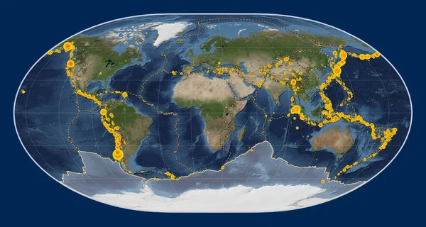 Die Tektonische Platte Der Antarktis Auf Der Blue Marble Satellitenkarte — Stockfoto