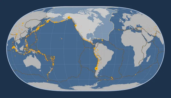 Nordamerikansk Tektonisk Platta Den Solida Konturkartan Natural Earth Projektionen Centrerad — Stockfoto