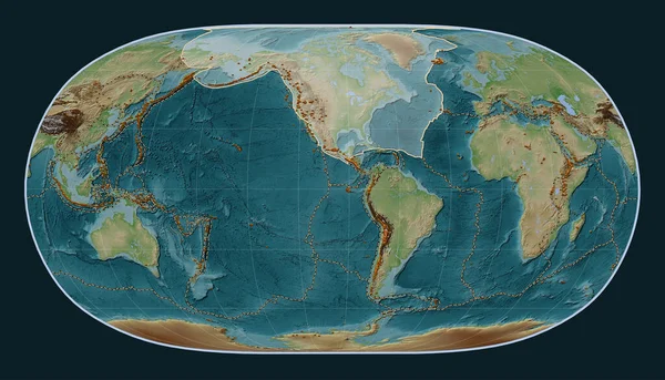 Североамериканская Тектоническая Плита Карте Высот Стиле Wiki Проекции Natural Earth — стоковое фото