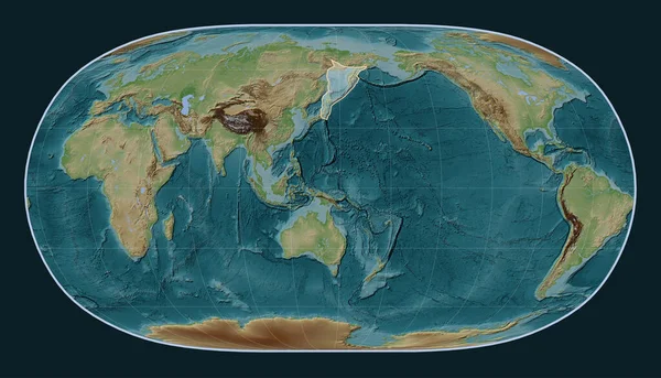 Okhotsk Tektonische Platte Auf Der Wiki Karte Der Natural Earth — Stockfoto