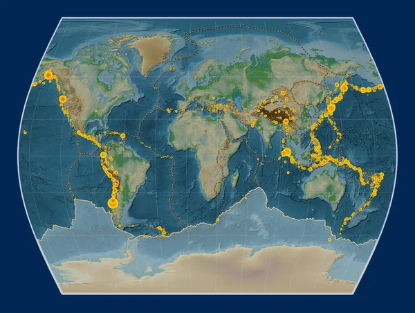 Die Antarktische Tektonische Platte Auf Der Karte Der Physikalischen Höhe — Stockfoto