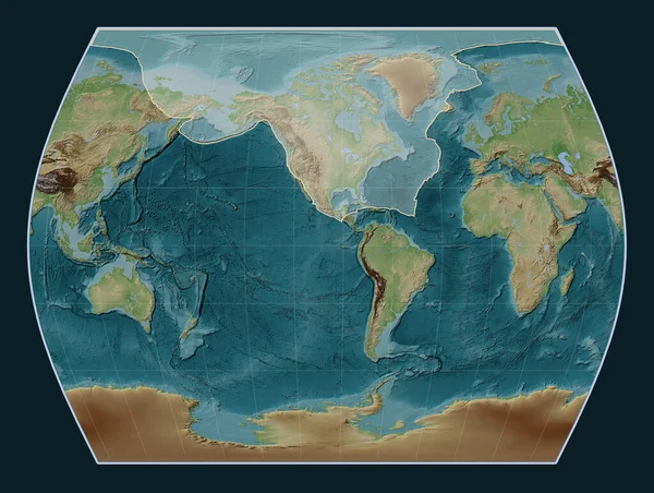 Nordamerikansk Tektonisk Platta Wiki Stil Höjd Karta Times Projektion Centrerad — Stockfoto