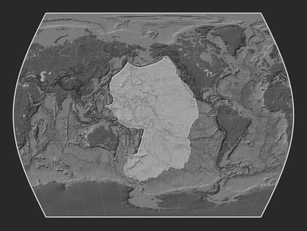 Tektonická Deska Mapě Nadmořské Výšky Timesech Meridálně Soustředí Hranice Jiných — Stock fotografie