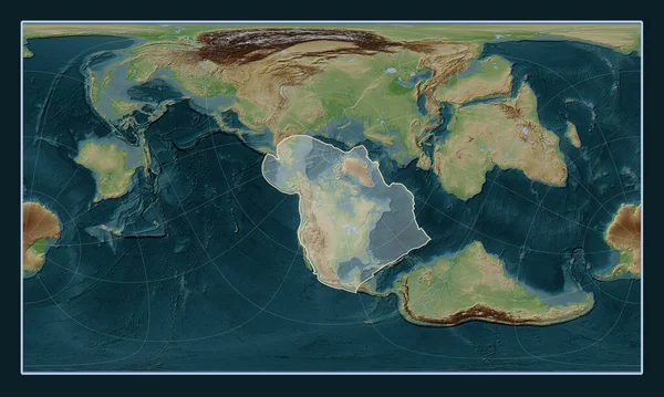 Plaque Tectonique Nord Américaine Sur Carte Élévation Style Wiki Dans — Photo
