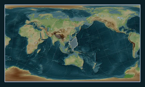 Filippinska Havet Tektonisk Platta Wiki Stil Höjd Karta Patterson Cylindriska — Stockfoto