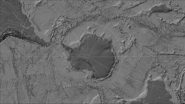 Batas Lempeng Tektonik Yang Berdekatan Dengan Lempeng Tektonik Antartika Pada — Stok Foto