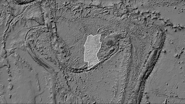 Bilinen Volkanların Conway Resifi Tektonik Plakası Etrafında Patterson Silindirik Eğimli — Stok fotoğraf