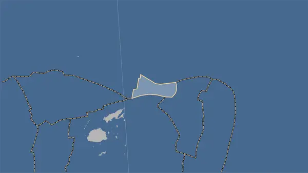 Rozmieszczenie Znanych Wulkanów Wokół Płyty Tektonicznej Futuna Litej Mapie Konturu — Zdjęcie stockowe