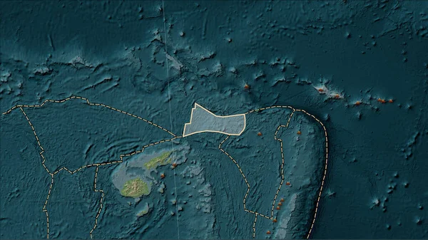 Lokality Zemětřesení Blízkosti Tektonické Desky Futuna Větší Než Velikost Zaznamenané — Stock fotografie