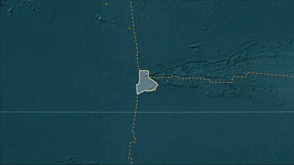 Tectonic plate boundaries adjacent to the Galapagos tectonic plate on the Wiki style elevation map in the Patterson Cylindrical (oblique) projection