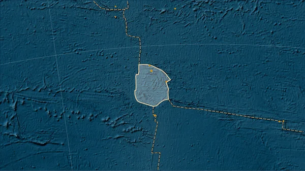 Hranice Tektonické Desky Přiléhající Tektonické Desce Juana Fernandeze Mapě Fyzické — Stock fotografie