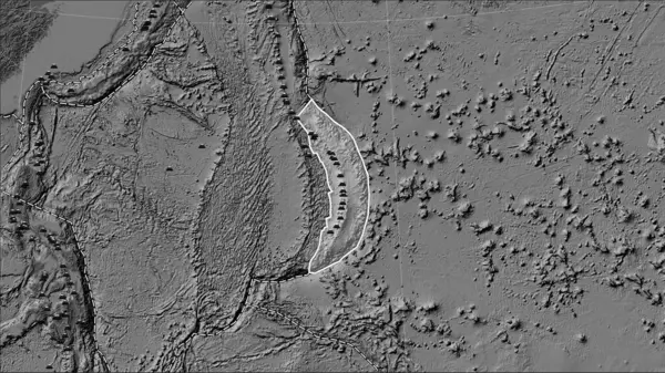 Mariana Tektonik Plakasının Çevresindeki Depremlerin Yerleri Yüzyılın Başından Yana Patterson — Stok fotoğraf