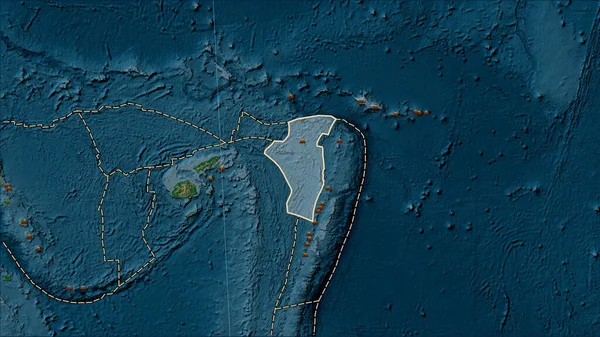 Plaatsen Van Aardbevingen Nabijheid Van Tektonische Plaat Niuafo Groter Dan — Stockfoto