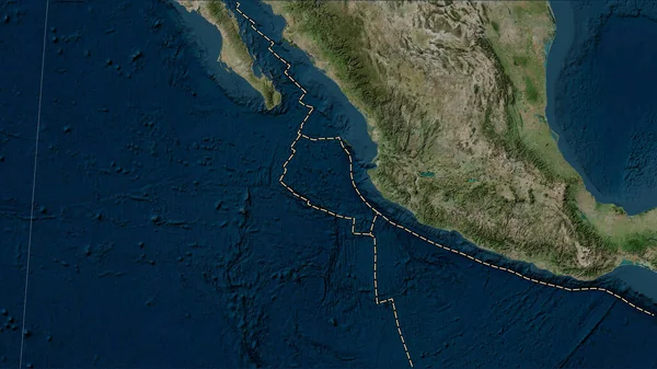Řeka Tektonická Deska Hranice Přilehlých Desek Mapě Satelitu Modrý Mramor — Stock fotografie
