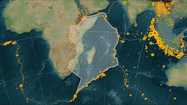 Tectonic Platta Gränser Intill Den Somaliska Tektoniska Plattan Wiki Stil — Stockfoto