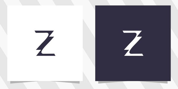 letter zz logo design vector