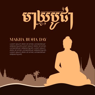 Makha Bucha Günü Siluet Sanatıyla Budist Kutlaması