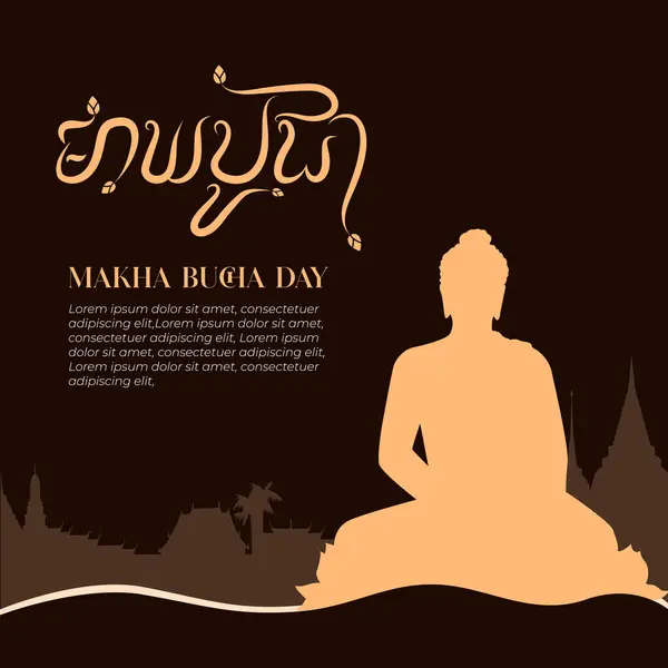 Makha Bucha Günü Siluet Sanatıyla Budist Kutlaması