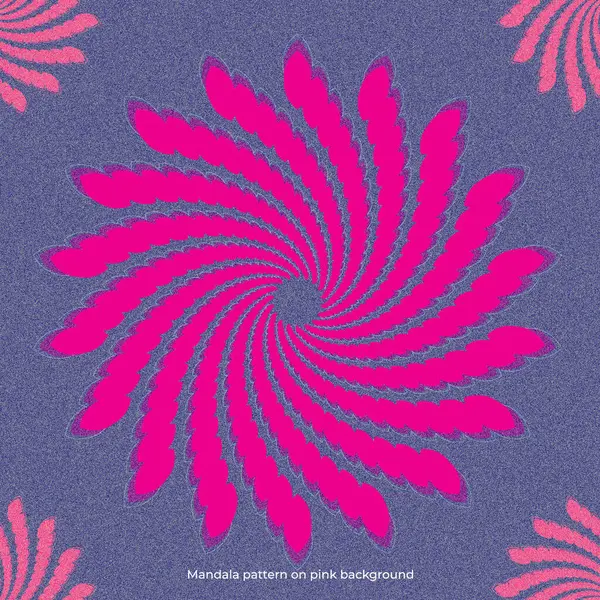 Pembe arkaplanda mandala deseni