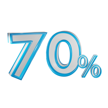 İndirim% 7 indirimli tabela, 3 boyutlu yorumlama