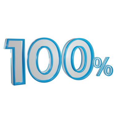 Beyaz üzerine% 10 mavi renkli metin