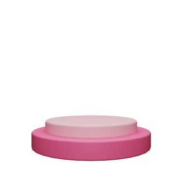 Beyaz arkaplanda pembe yuvarlak tuş