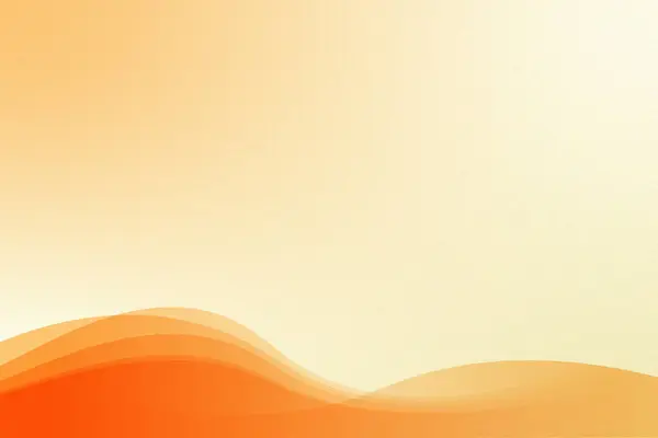 Pürüzsüz turuncu dalga desenleri ve eğimli gölgeleme içeren minimalist soyut bir arkaplan.