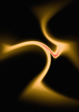 Siyah Renk Üzerine Bir Dijital Fraktal Resmi