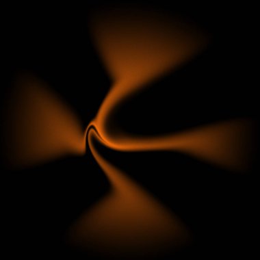 Siyah Renk Üzerine Bir Dijital Fraktal Resmi