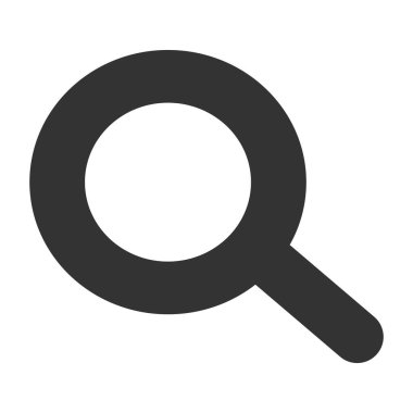 Simge büyüteci. Düz vektör illüstrasyonu.